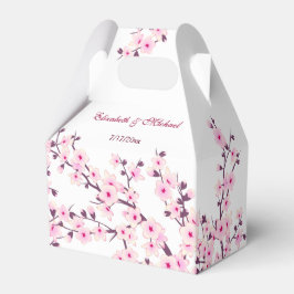 Cherry Blossom Pink White Custom Wedding Geschenkschachtel
