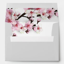 Cherry Blossom Pink White Wedding Umschläge