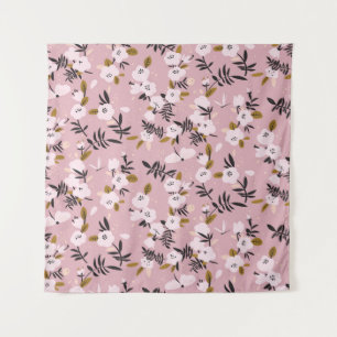 Cherry Blossom Pink: zender Frühling Wandteppich