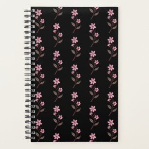 Cherry Blossom Planner - Motif noir