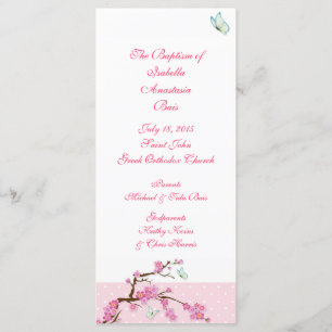 Cherry Blossom Programme Baptismal 1/5