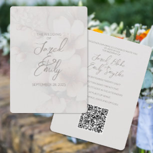 Cherry Blossom QR Code Faire-part de mariage