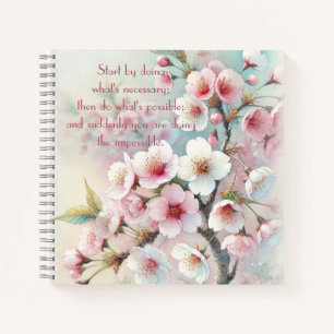 Cherry Blossom & Quote Notizbuch