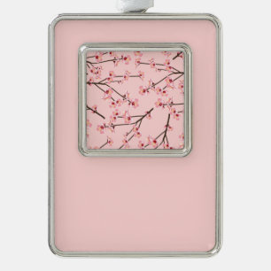 Cherry Blossom Rahmen-Ornament Silber