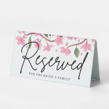Cherry Blossom Reserviertes Tafelzeitszeichen