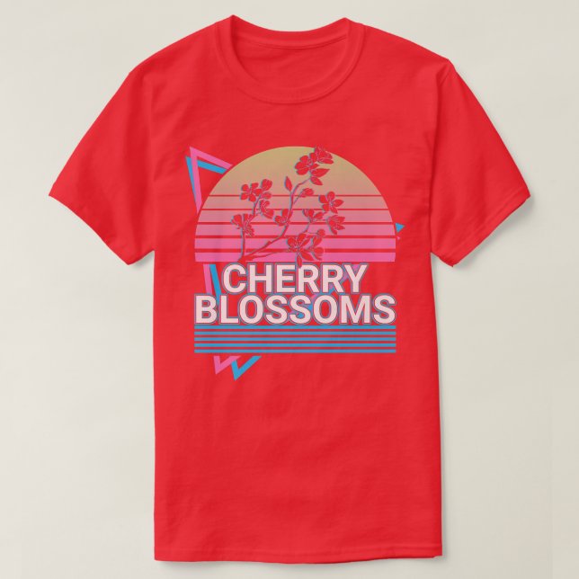 Cherry Blossom Retro  T-Shirt (Design vorne)