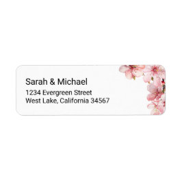 Cherry Blossom Return Address Label