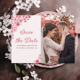 Cherry Blossom – Romantic Floral Wedding Postkarte