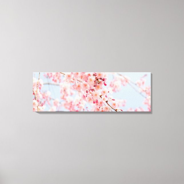 Cherry Blossom Rose Bleu Galerie toile envelopper (Recto)