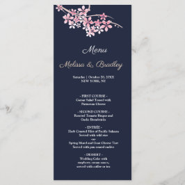 Cherry Blossom Rose marine floral Mariage Menu