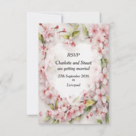 Cherry Blossom RSVP Karte