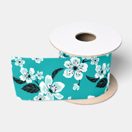 CHERRY BLOSSOM - SAKURA (AQUAMARIN) SATINBAND