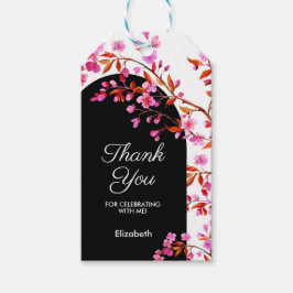 Cherry Blossom Sakura Blume Schwarz-weiß Geburtsta Geschenkanhänger