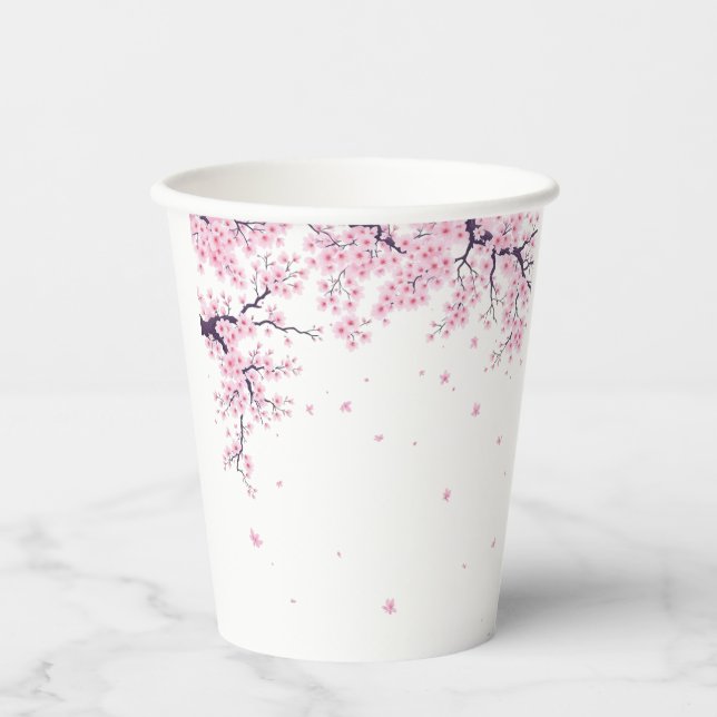 Cherry Blossom Sakura Japanese Art Tote  Pappbecher (Vorderseite)