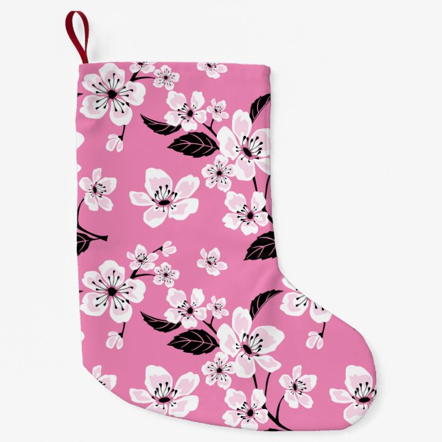 CHERRY BLOSSOM - SAKURA (LITE PINK) KLEINER WEIHNACHTSSTRUMPF (Vorderseite)