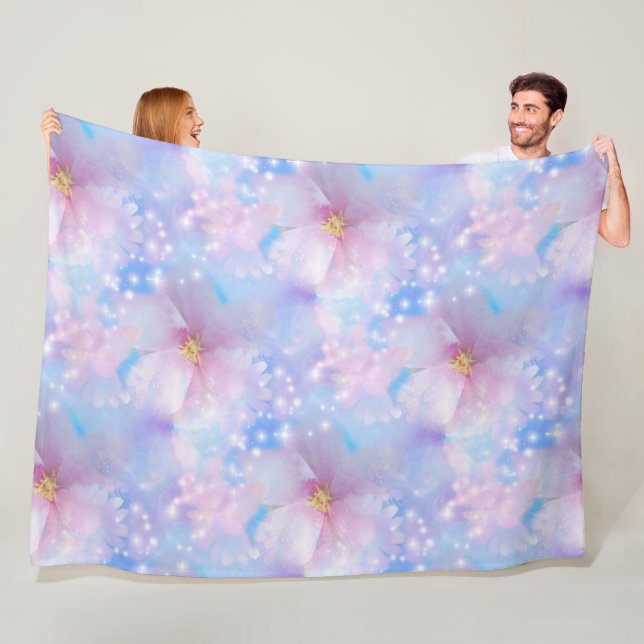Cherry Blossom - Sakura - nahtloses Muster 5 Fleecedecke (Beispiel)