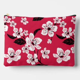 CHERRY BLOSSOM - SAKURA PATTER IN ROT ZUBEHÖRTASCHE