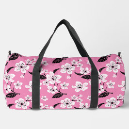 CHERRY BLOSSOM - SAKURA PATTERN IN LITE PINK DUFFLE BAG