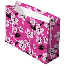 CHERRY BLOSSOM - SAKURA (PINK) Geschenktasche Große Geschenktüte