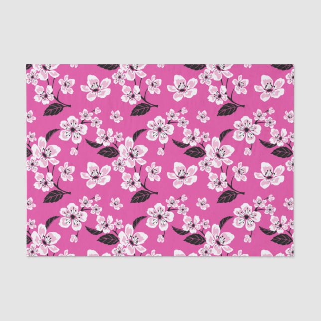 CHERRY BLOSSOM - SAKURA (PINK) SEIDENPAPIER (Vorderseite)