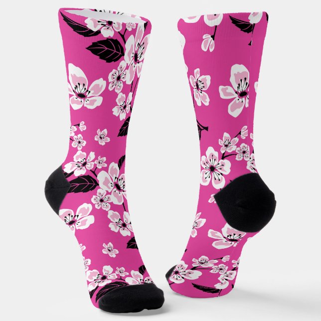 CHERRY BLOSSOM - SAKURA (PINK) SOCKEN (Gewinkelt)