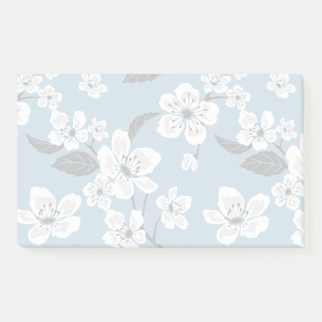 CHERRY BLOSSOM - SAKURA (RAUCHBLAU) POST-IT KLEBEZETTEL (Vorderseite)
