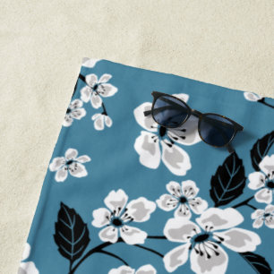CHERRY BLOSSOM - SAKURA (RAUCHBLAU) STRANDTUCH
