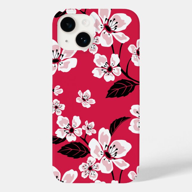 CHERRY BLOSSOM - SAKURA (RED) Case-Mate iPhone 14 HÜLLE (Rückseite)