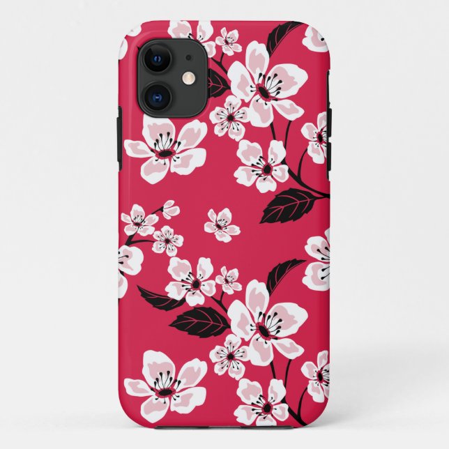CHERRY BLOSSOM - SAKURA (RED) Case-Mate iPhone HÜLLE (Rückseite)
