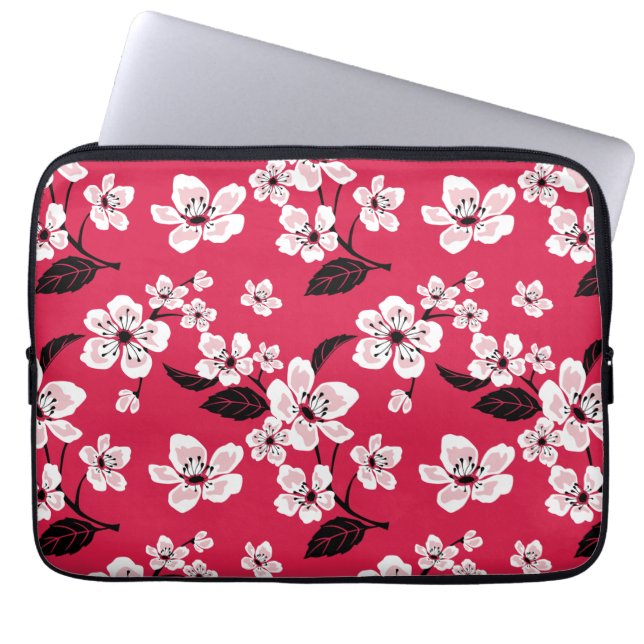 CHERRY BLOSSOM - SAKURA (RED) LAPTOPSCHUTZHÜLLE (Vorderseite)