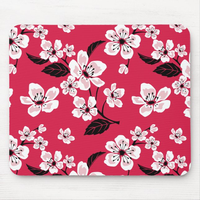 CHERRY BLOSSOM - SAKURA (RED) MOUSEPAD (Vorne)