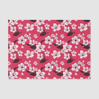 CHERRY BLOSSOM - SAKURA (RED) SEIDENPAPIER