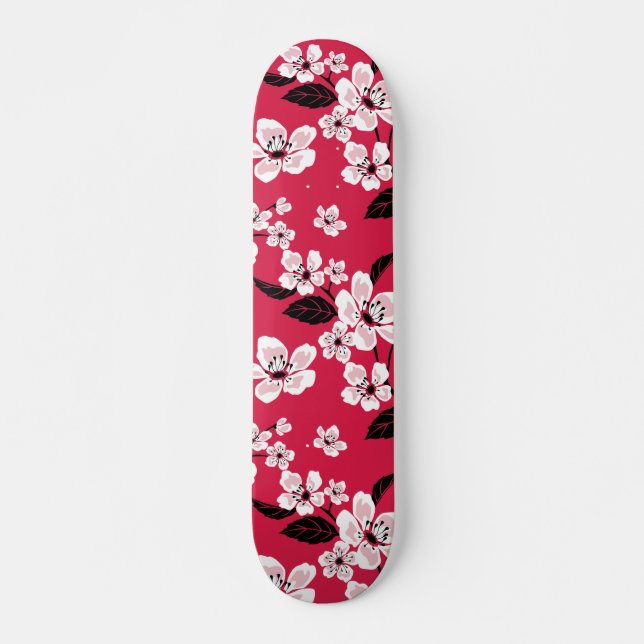 CHERRY BLOSSOM - SAKURA (RED) SKATEBOARD (Vorne)