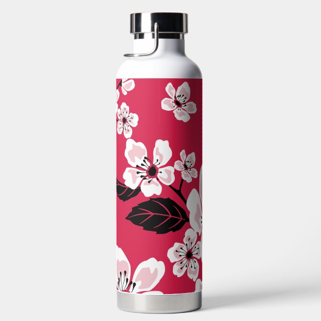 CHERRY BLOSSOM - SAKURA (RED) WASSERFLASCHE TRINKFLASCHE (Rechts)