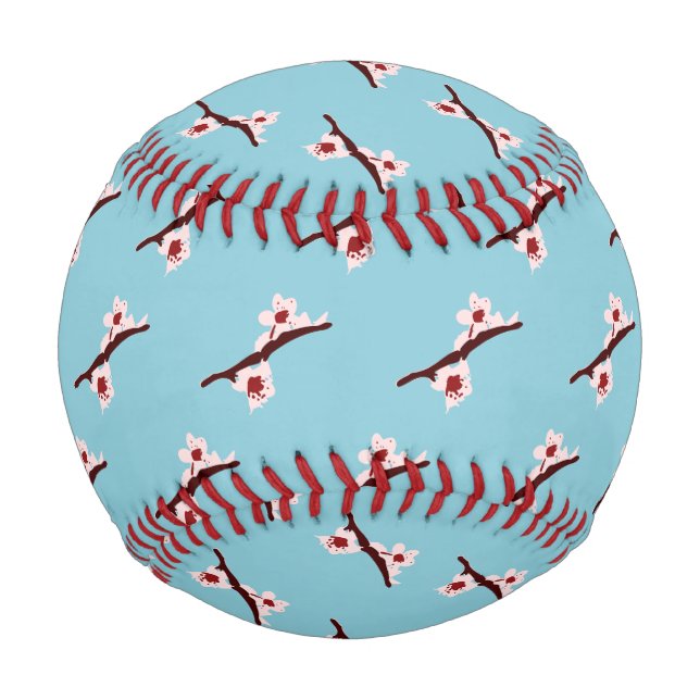 Cherry Blossom, Sakura, rosa Blumenmuster Baseball (Rückseite)
