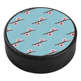 Cherry Blossom, Sakura, rosa Blumenmuster Eishockey Puck