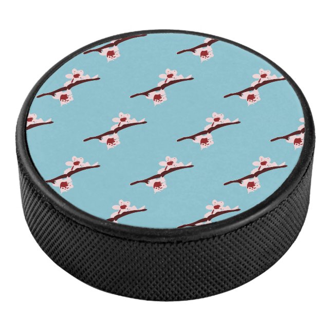 Cherry Blossom, Sakura, rosa Blumenmuster Eishockey Puck (3/4)