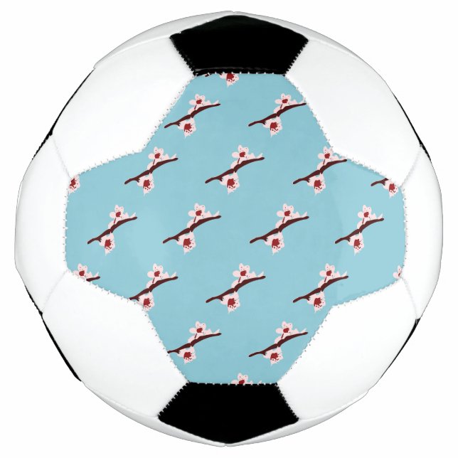 Cherry Blossom, Sakura, rosa Blumenmuster Fußball (Vorderseite)