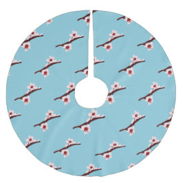 Cherry Blossom, Sakura, rosa Blumenmuster Polyester Weihnachtsbaumdecke