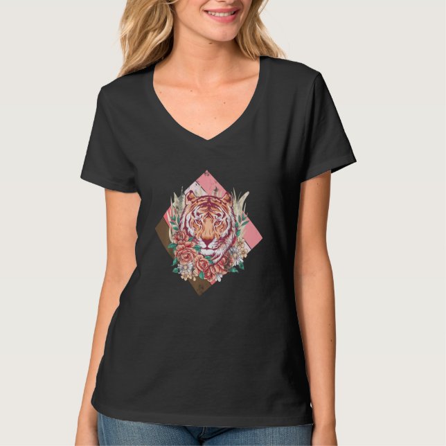 Cherry Blossom Sakura Tiger T-Shirt (Vorderseite)