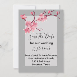 Cherry Blossom Save the Date Einladung