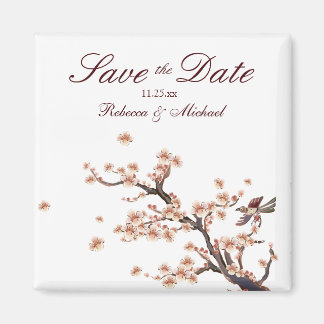 Cherry Blossom Save the Date Hochzeitsmagnete Magnet