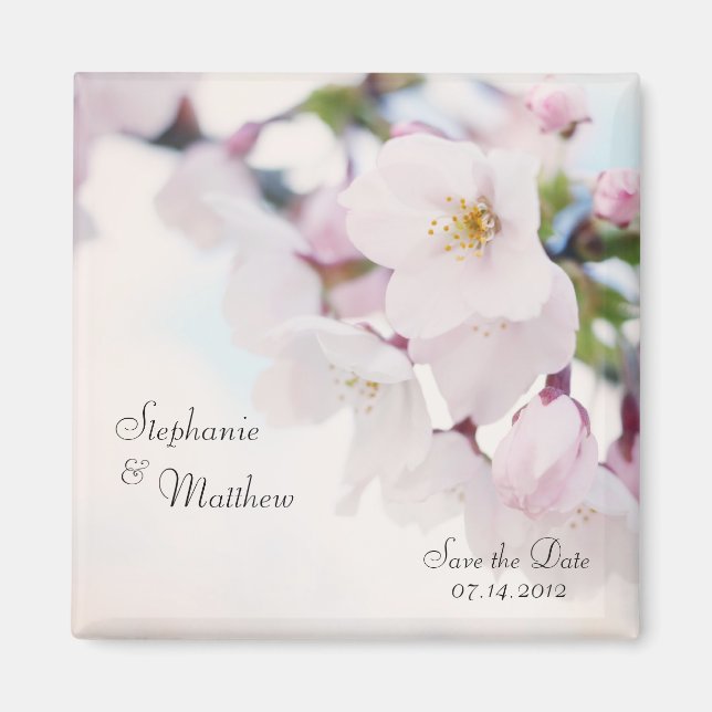 Cherry Blossom Save the Date Magnet (Vorne)