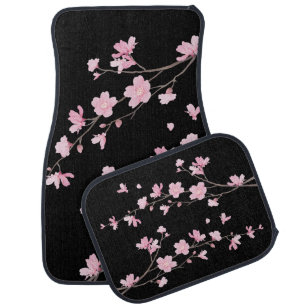 Cherry Blossom - Schwarz Autofußmatte