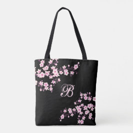 Cherry Blossom | Schwarz, blau, blau Tasche