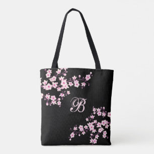 Cherry Blossom   Schwarz, blau, blau Tasche