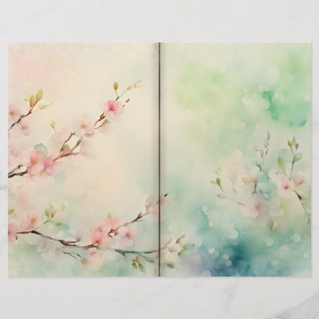 Cherry Blossom Scrapbook Paper (Vorderseite)
