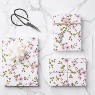 Cherry blossom seamless pattern geschenkpapier set