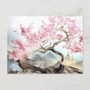Cherry Blossom Serenade Feiertagspostkarte
