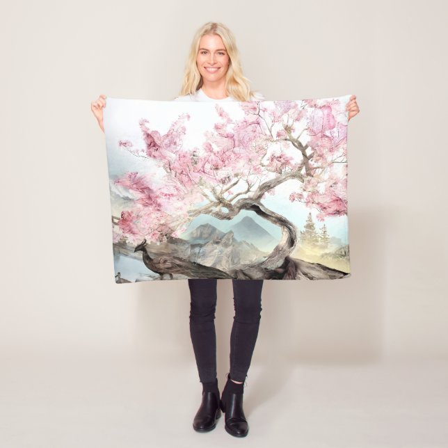 Cherry Blossom Serenade Fleecedecke (Beispiel)